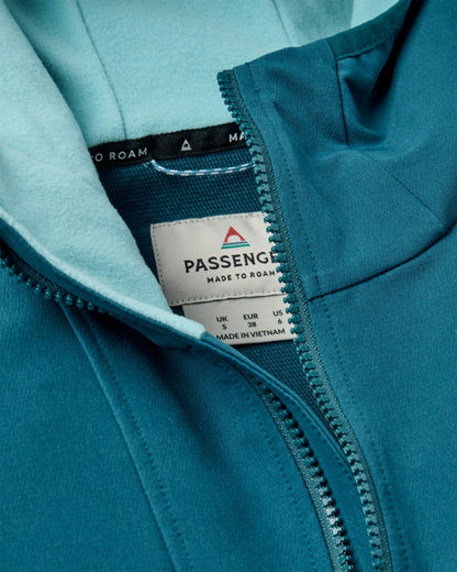 Ocean Recycled Softshell Anorak - Retro Blue/Tidal Blue - Flatlay