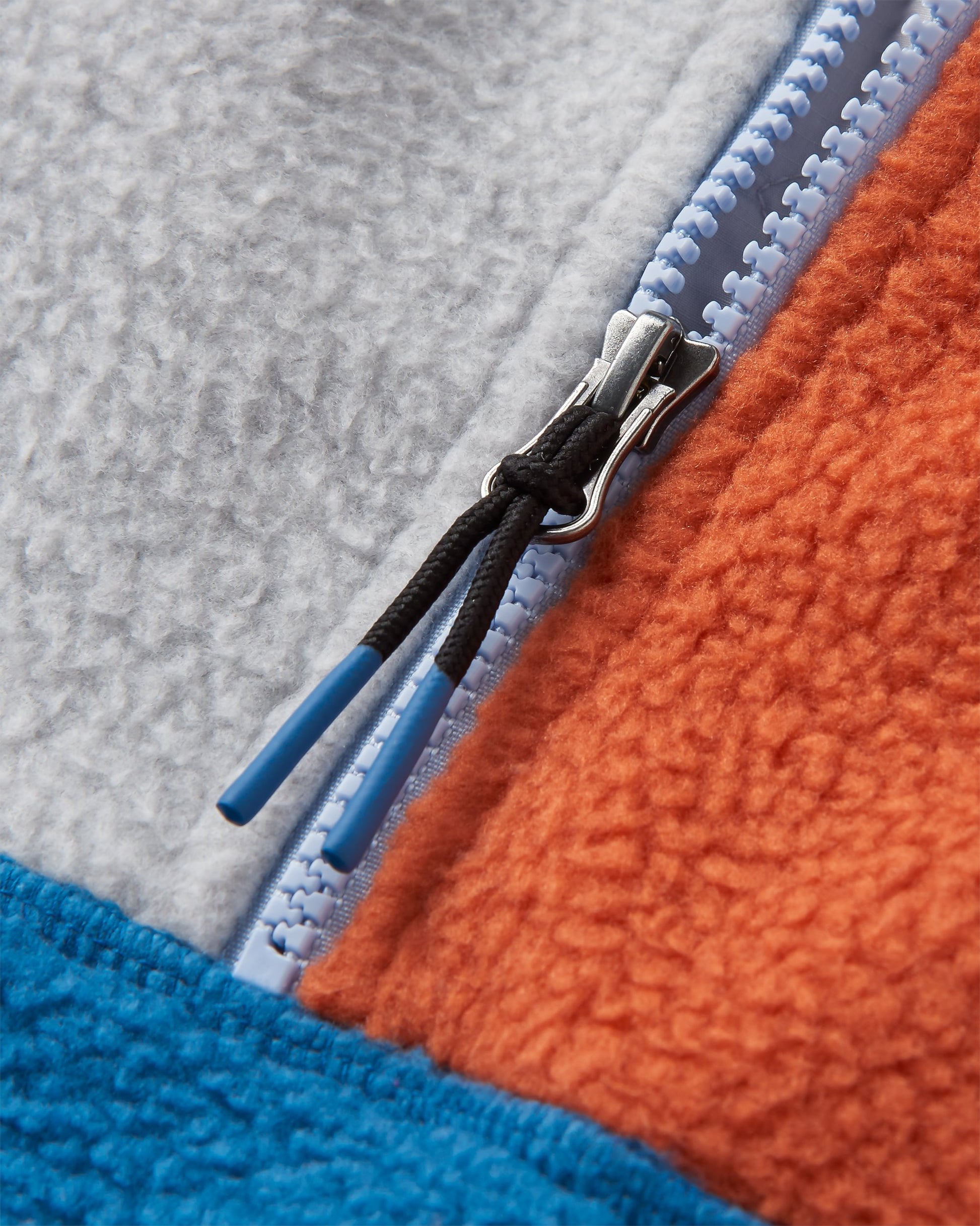 Maine 2.0 Colour Block 1/2 Zip Recycled Sherpa Fleece - Blue Steel