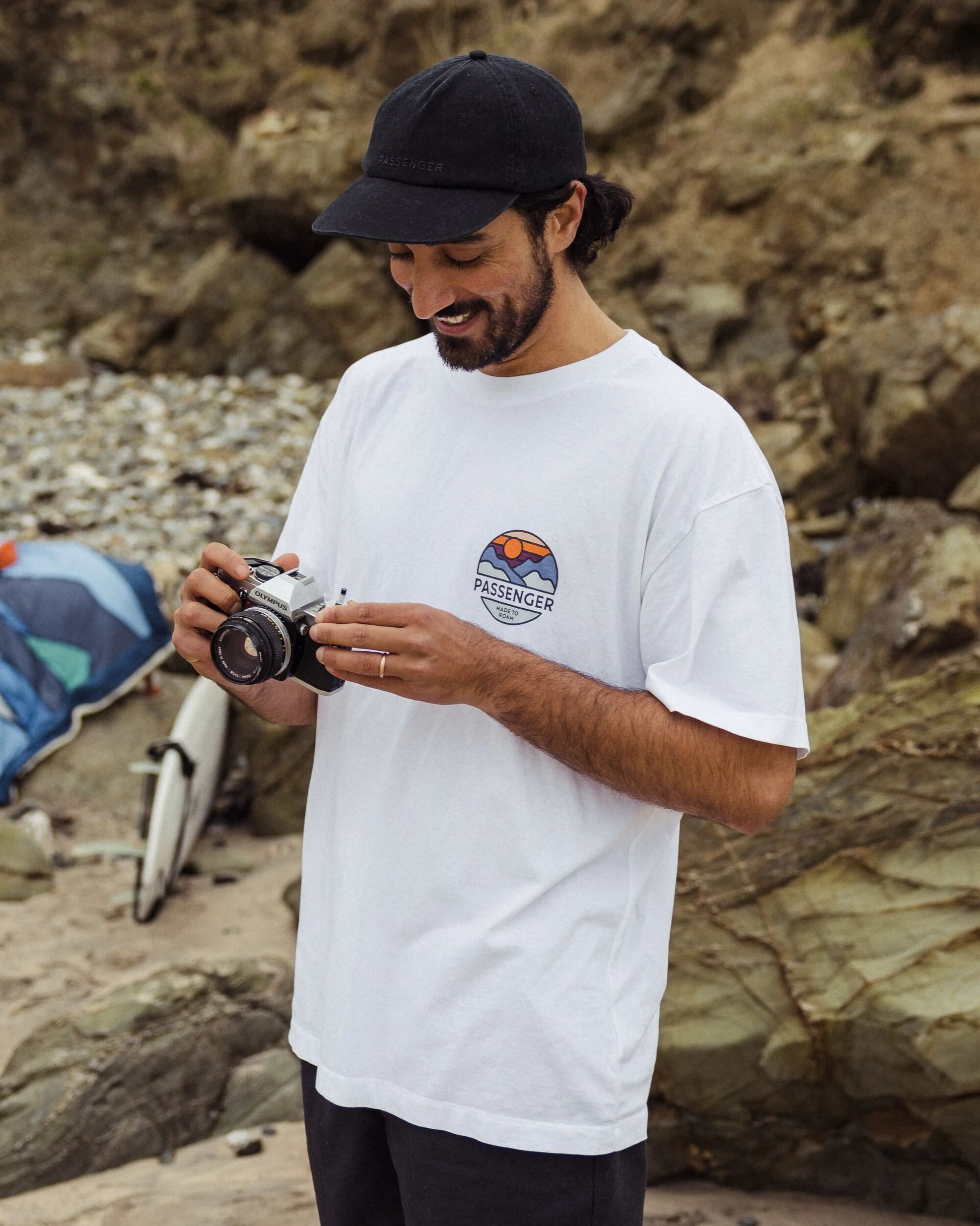 Laidback Recycled Cotton Relaxed Fit T-Shirt - White - Lifestyle