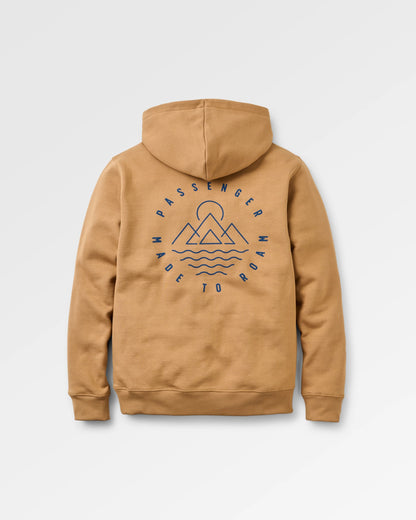 Escapism Recycled Cotton Hoodie - Toffee - Flatlay