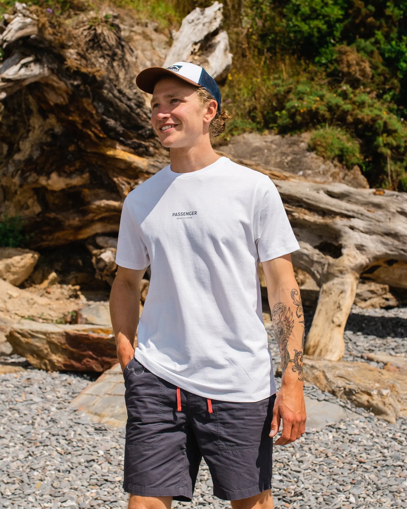 Maverick Recycled Cotton T-Shirt - White - Lifestyle