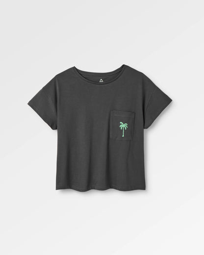 Stack Pocket T-Shirt - Faded Black - Flatlay