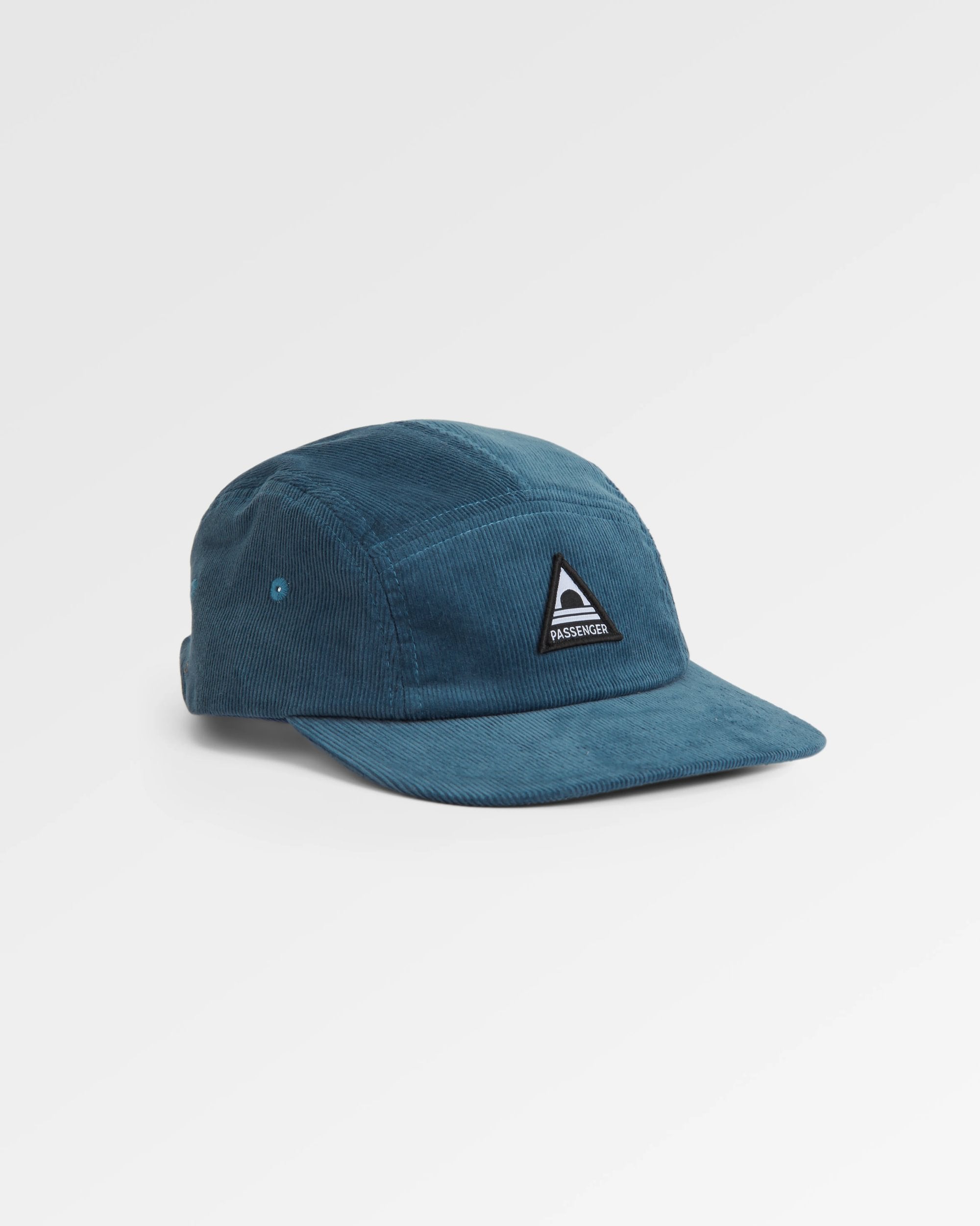 Fixie Recycled Cord 5 Panel Cap - Storm Grey - Flatlay