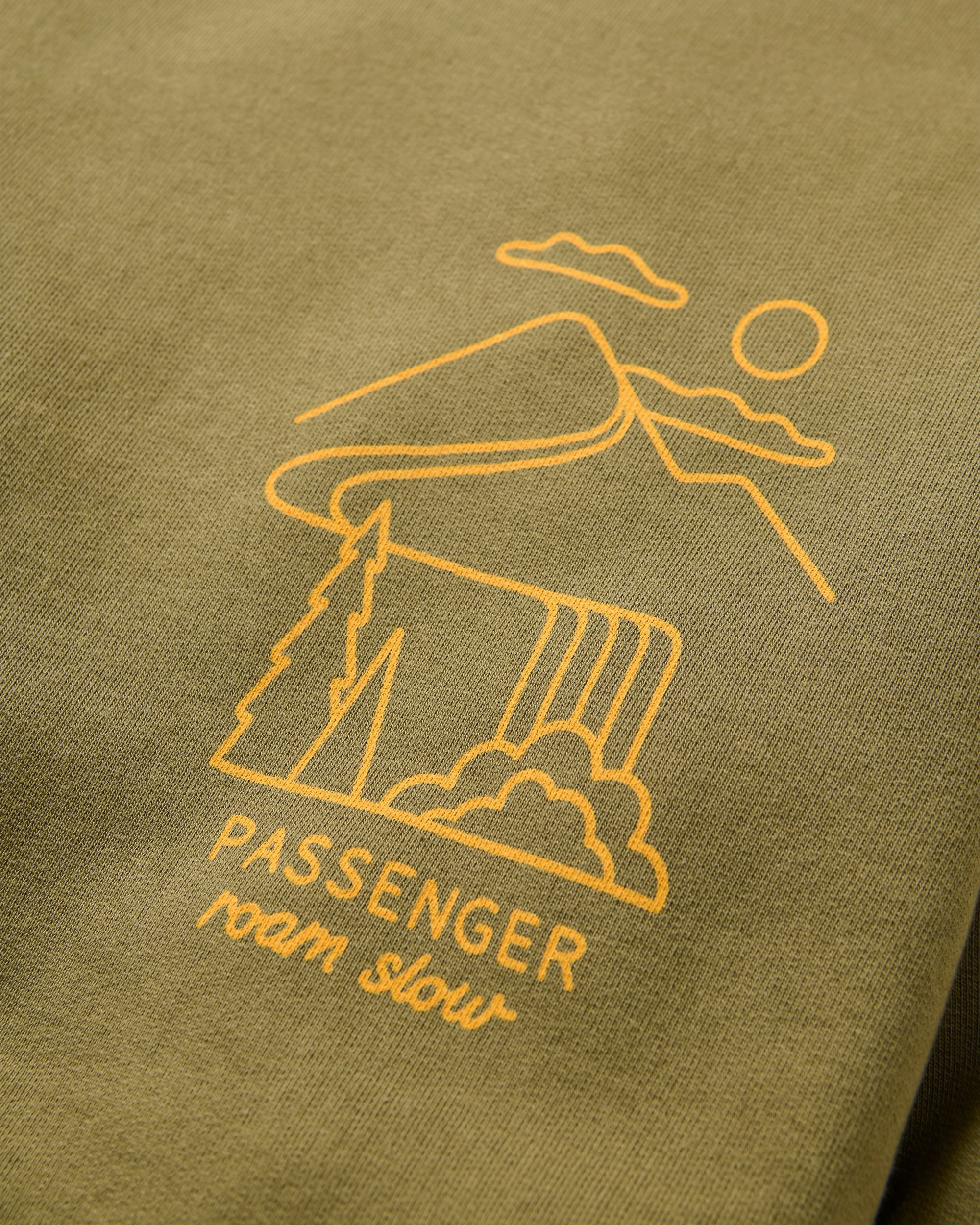 Slow Escape Recycled Cotton Sweatshirt - Dark Olive - Flatlay