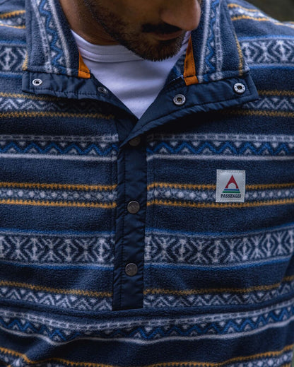 Adrift Recycled Polar Fleece - Midnight Fairisle