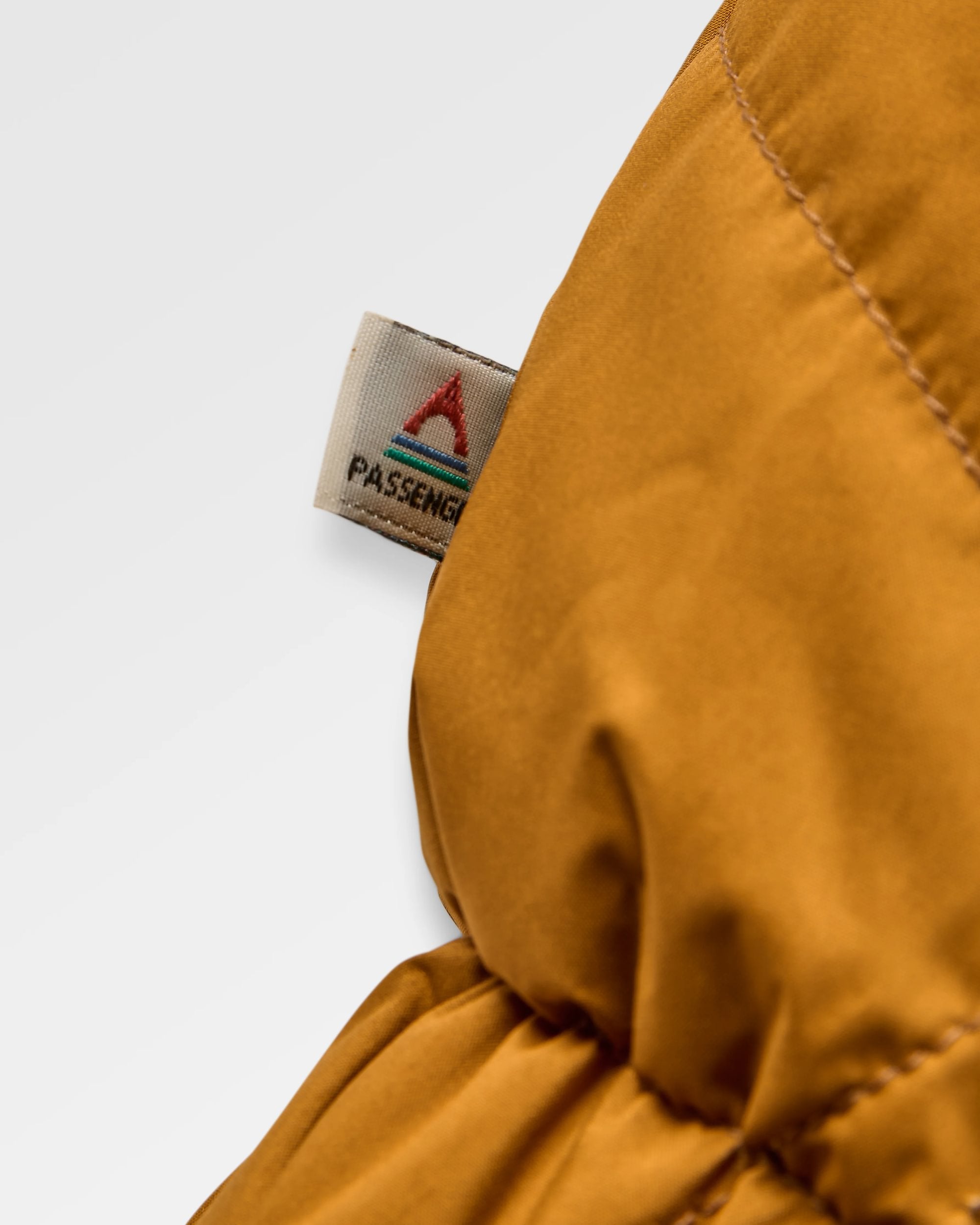 Lucia Sherpa Lined Bomber Jacket - Golden Brown - Flatlay