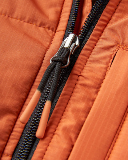 Dylan Recycled Insulated Full Zip Jacket - Burnt Orange