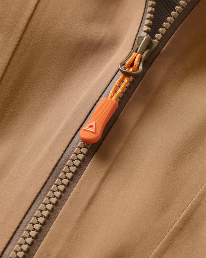 Skyline Recycled Waterproof Anorak - Caramel/Stone - Flatlay