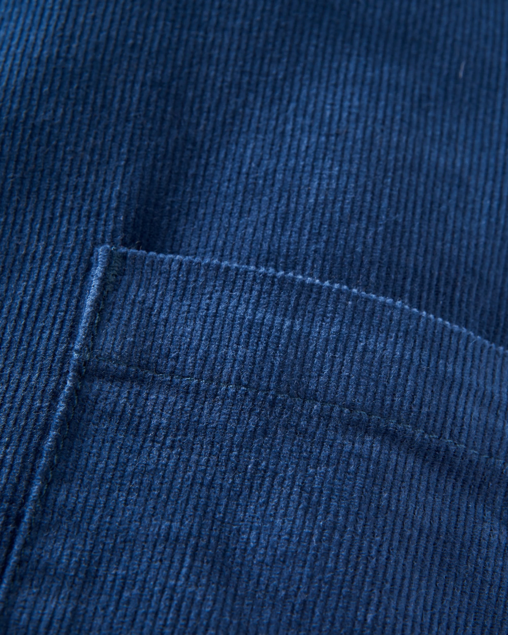 Someday Organic Cotton Corduroy Trouser - Dark Denim - Flatlay