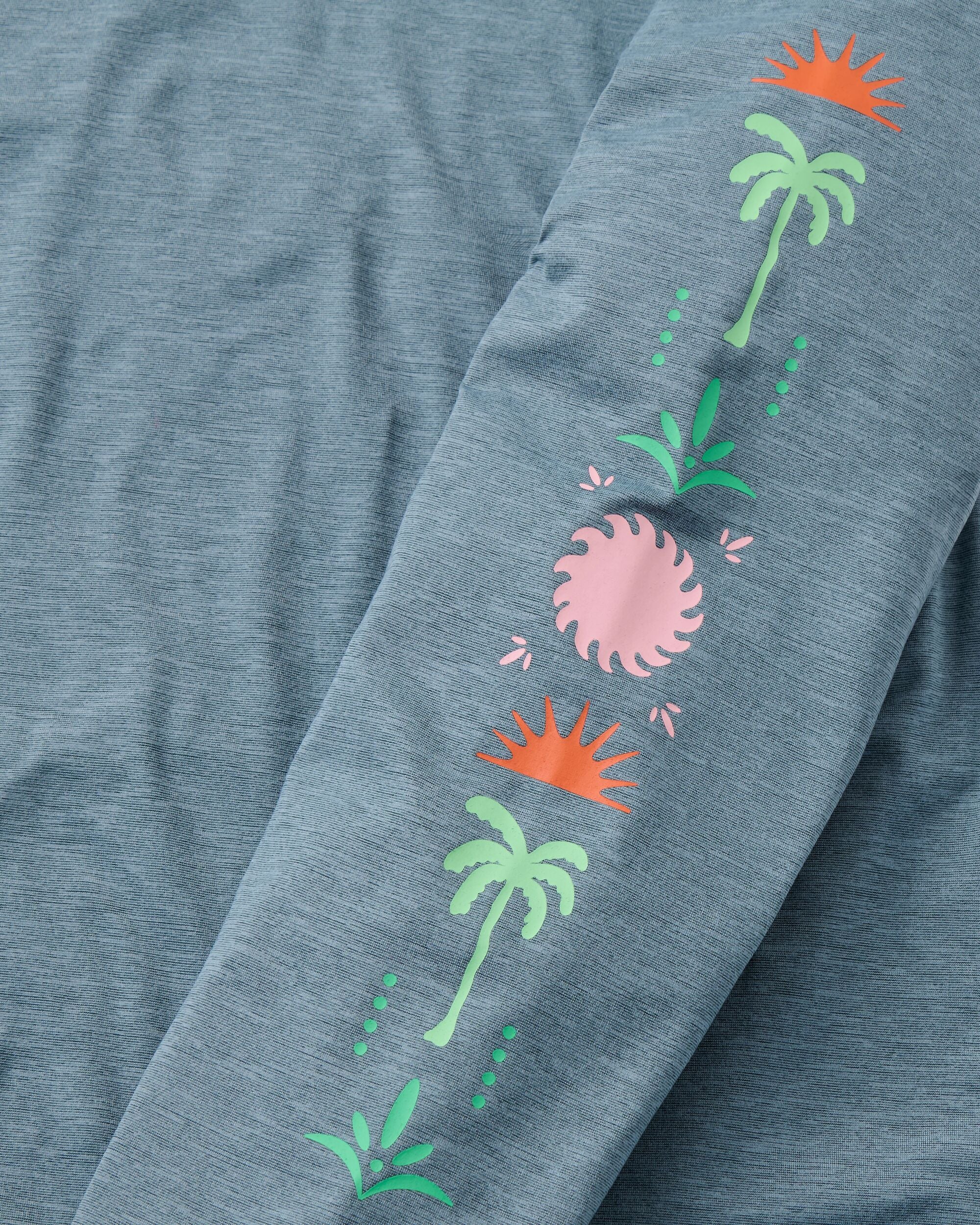 Sunvale Lightweight UPF50 LS T-Shirt - Storm Grey Marl - Flatlay