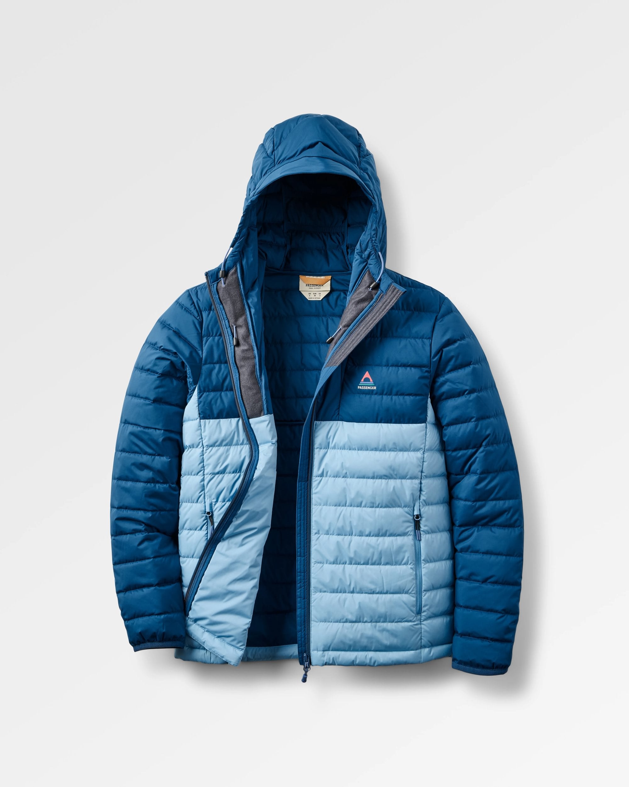 Northstar Down Recycled Jacket - Retro Blue/Tidal Blue - Flatlay