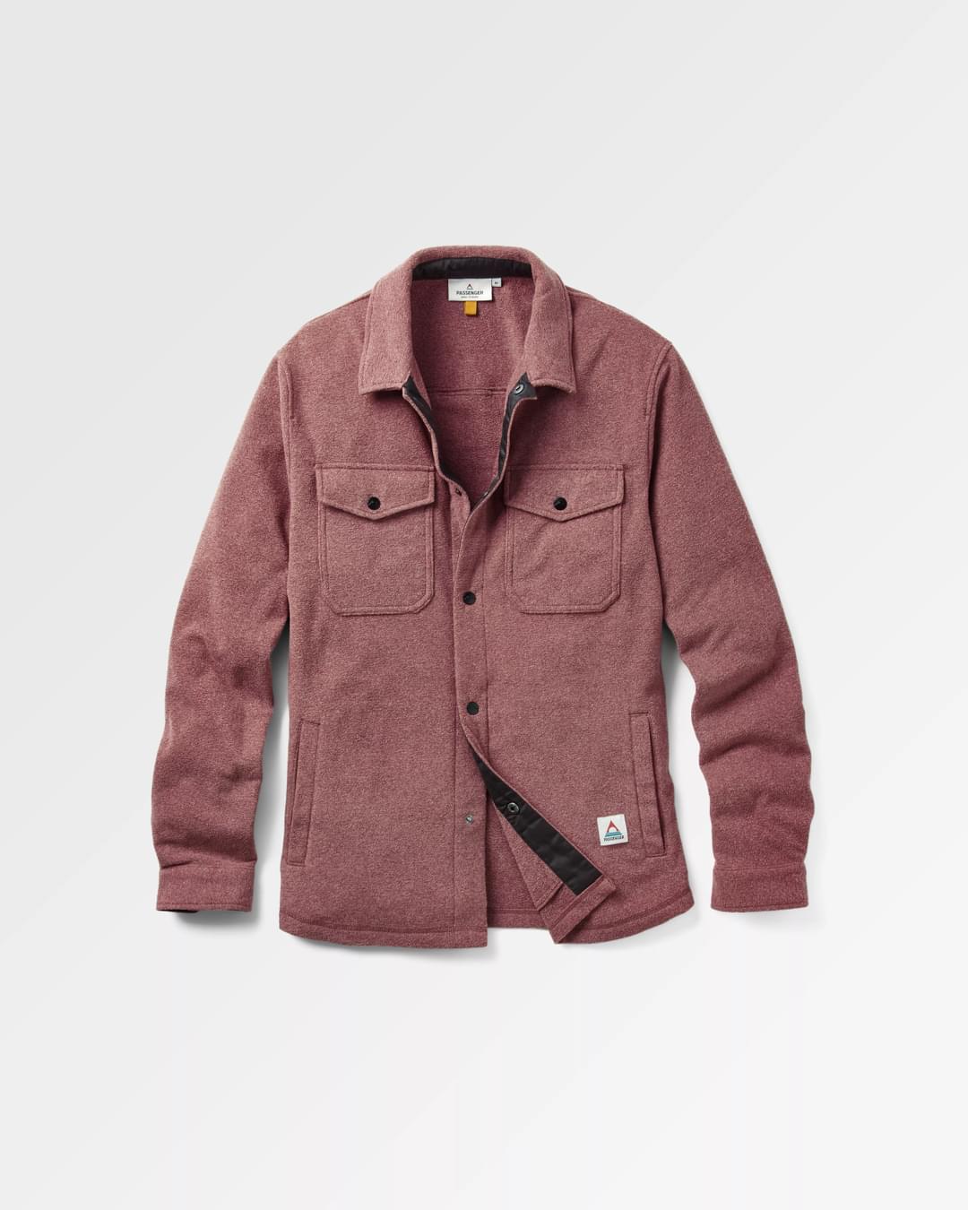 Maple Polar Recycled Fleece Shirt - Wine Marl