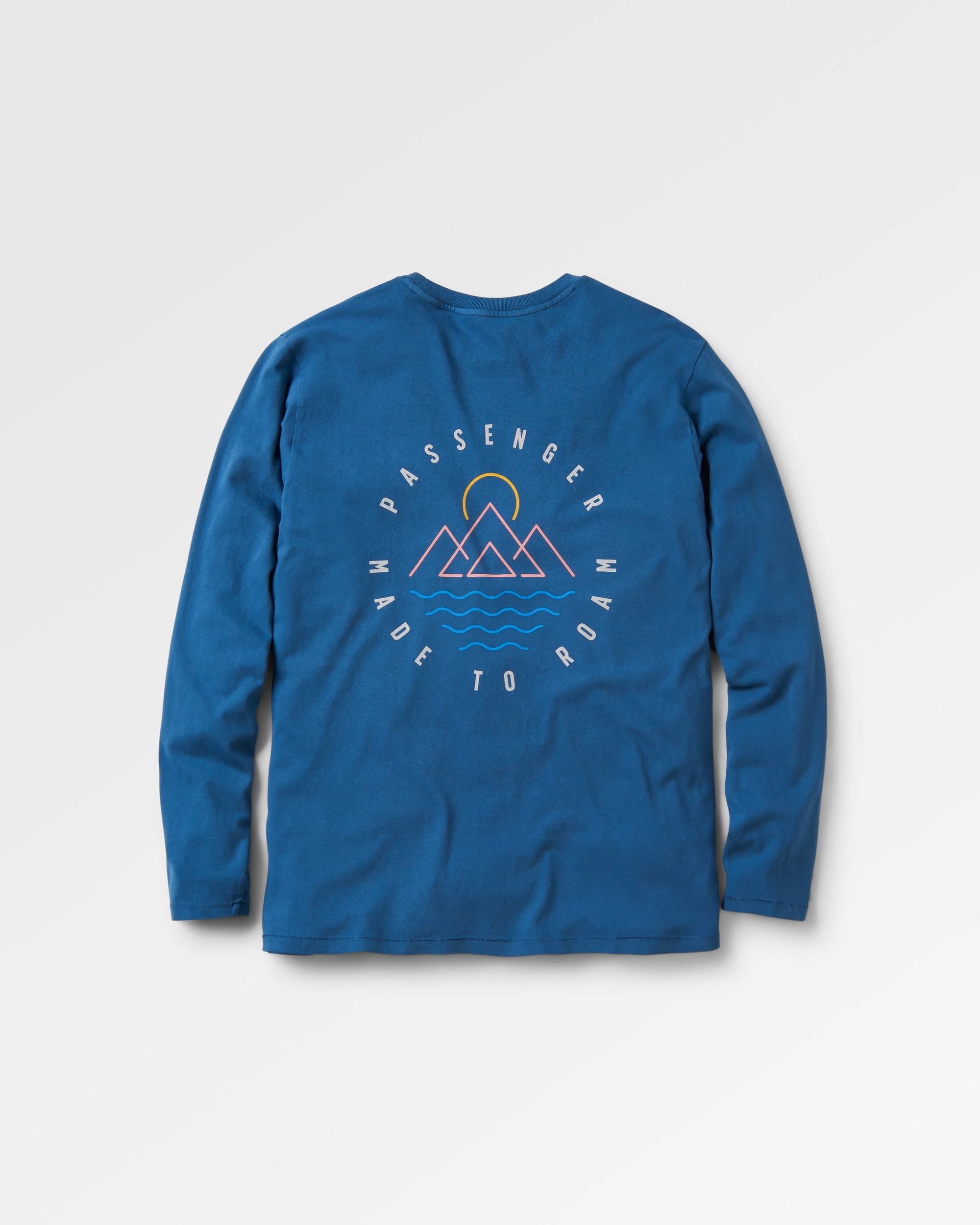 Escapism Recycled LS T-Shirt - Dark Denim - Flatlay