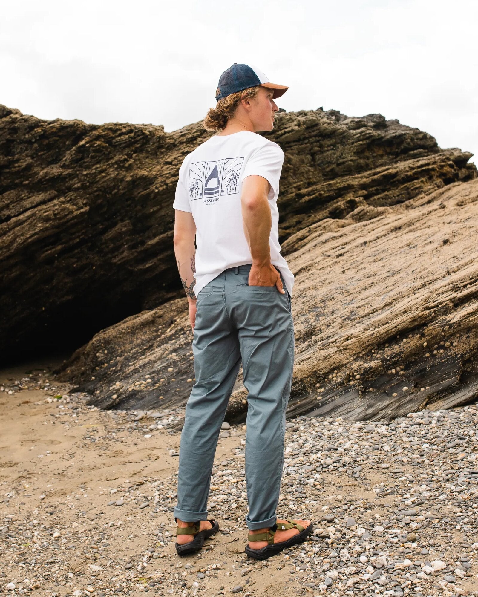 365 Light Organic Cotton Trouser - Storm Grey - Lifestyle