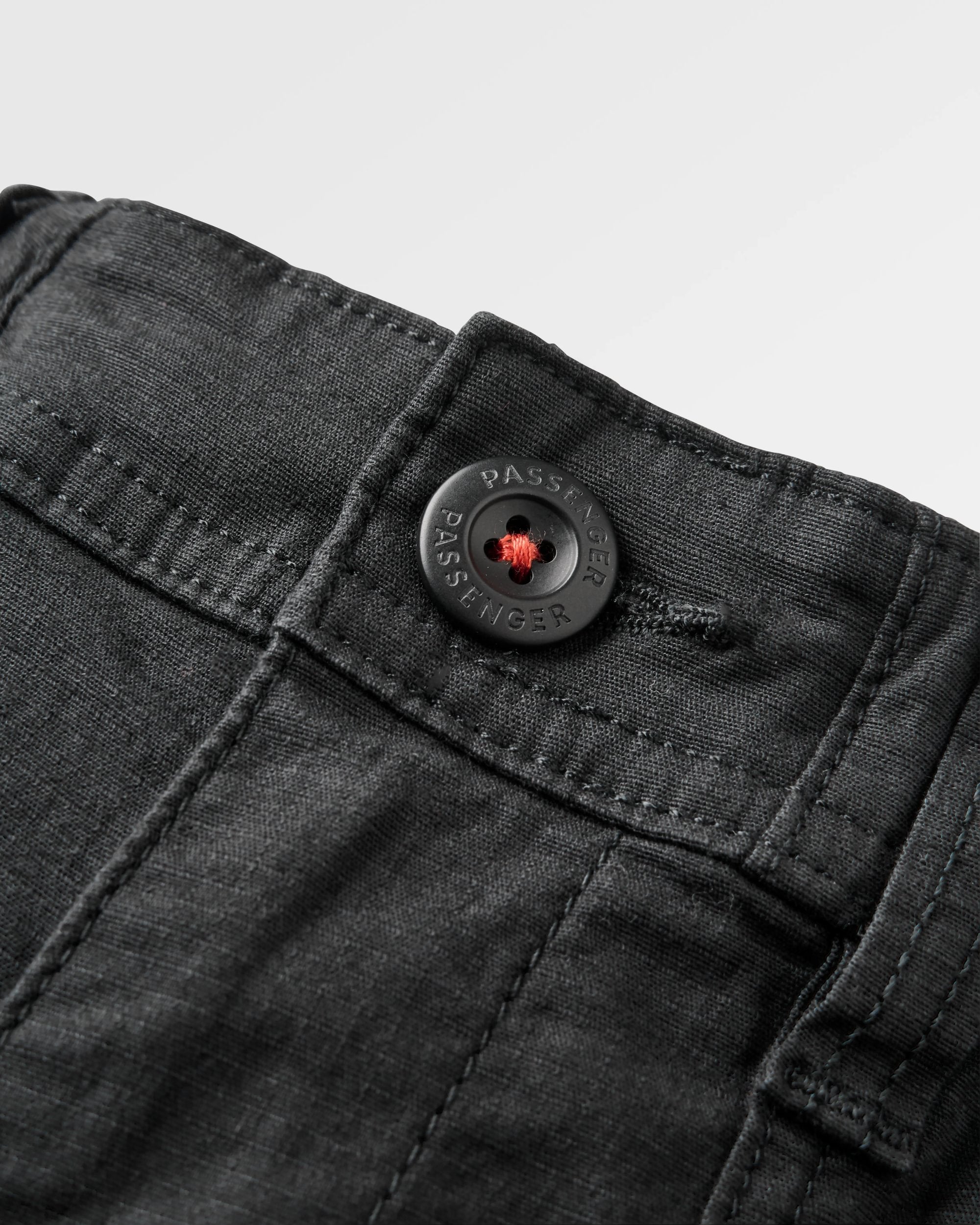 Kimmer Ripstop Cotton Trouser - Black - Flatlay