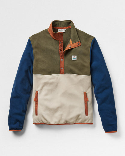 Adrift Recycled Polar Fleece - Khaki/Oatmeal