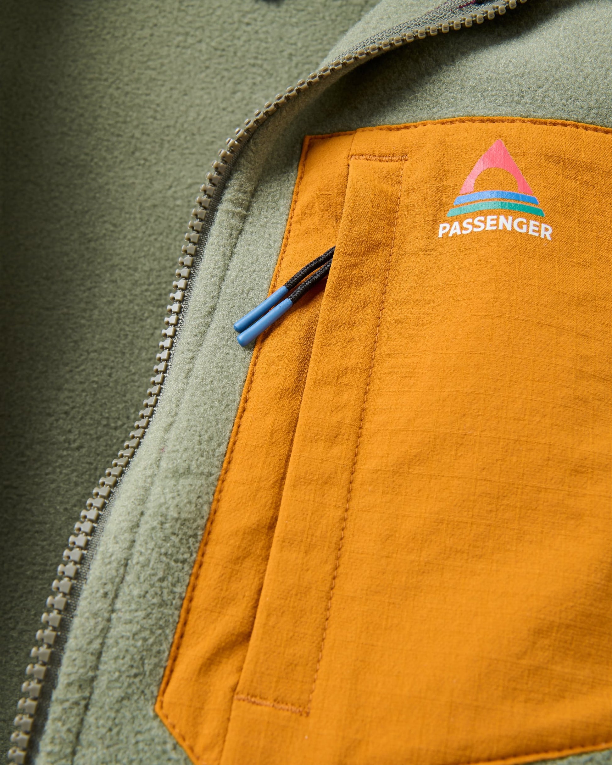 Sierrascape Women's Recycled Polartec® Fleece Hoodie - Fig/Dusty Olive  - Flatlay