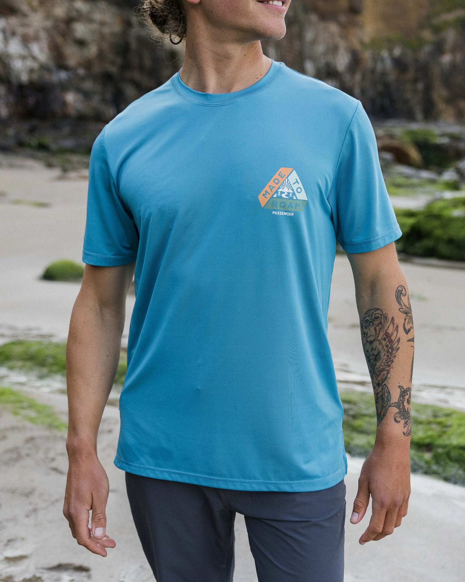 Classic Active Recycled T-Shirt - Blue Pool