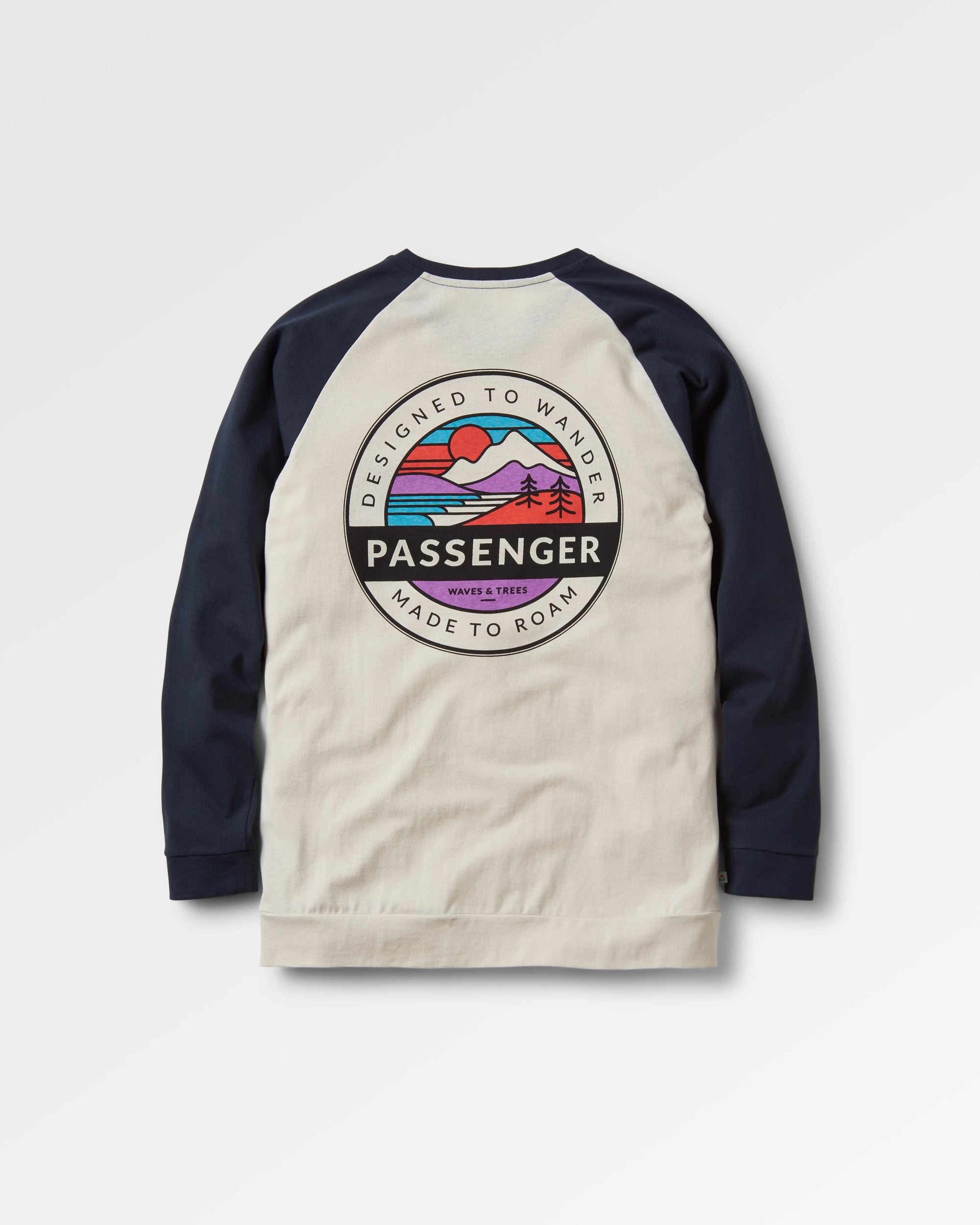 Wilds Recycled Cotton Oversized LS T-Shirt - Deep Navy - Flatlay