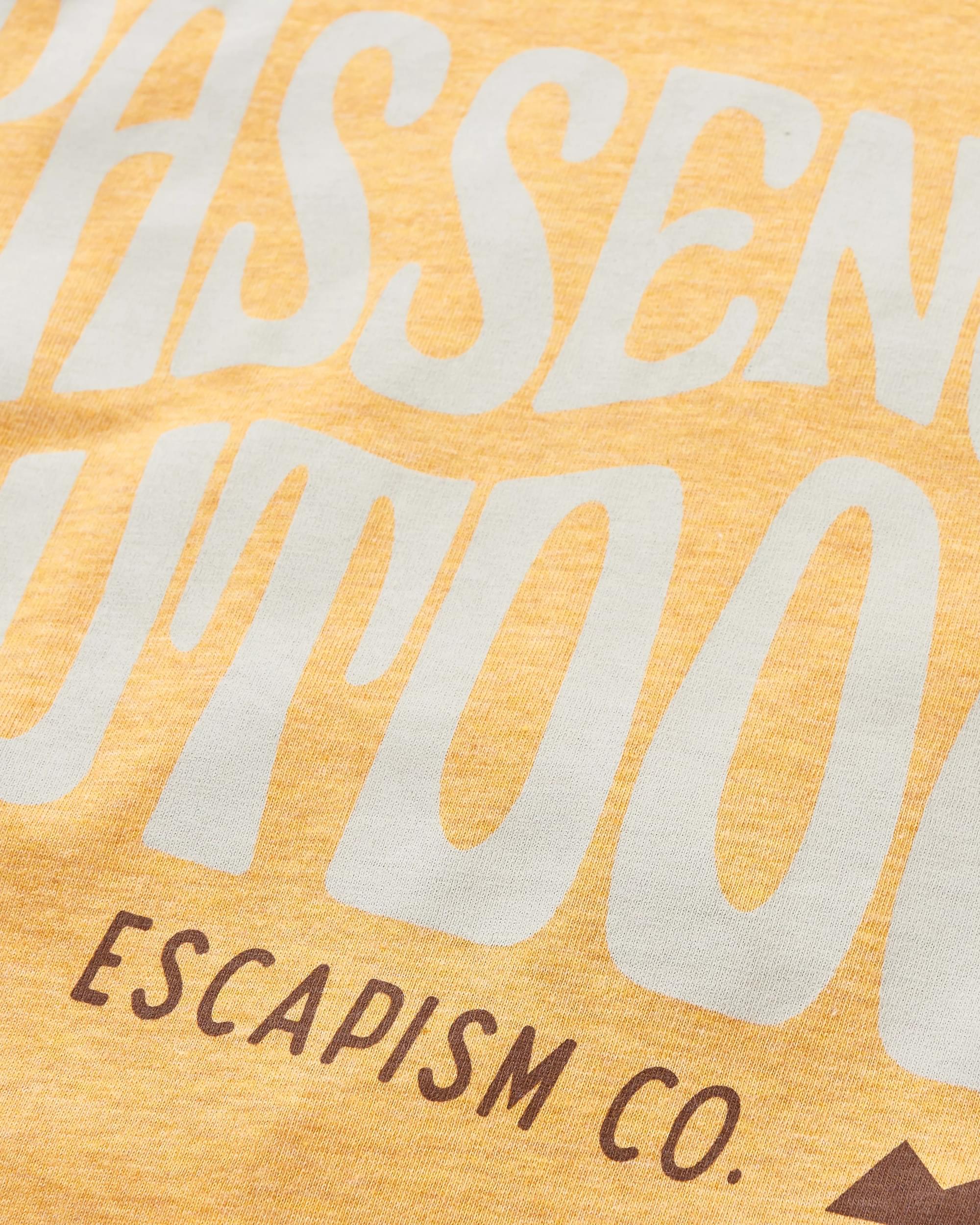 Yuca Organic Cotton T-Shirt - Dusty Ochre Marl - Flatlay