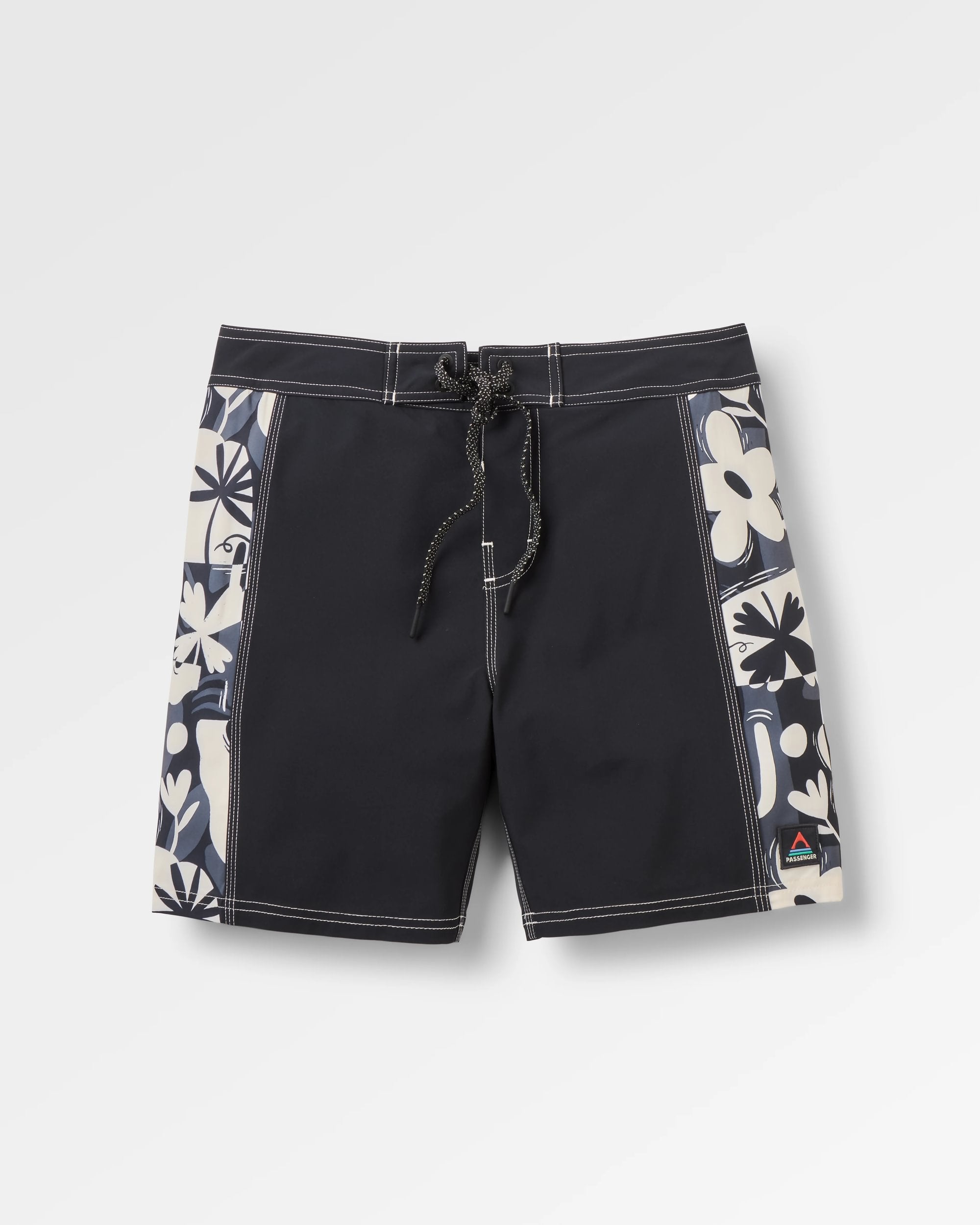 Rialto 16" Boardshort - Black - Flatlay