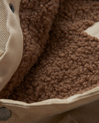 Kodiak 3.0 Sherpa Lined Cord Overshirt - Stone - Flatlay