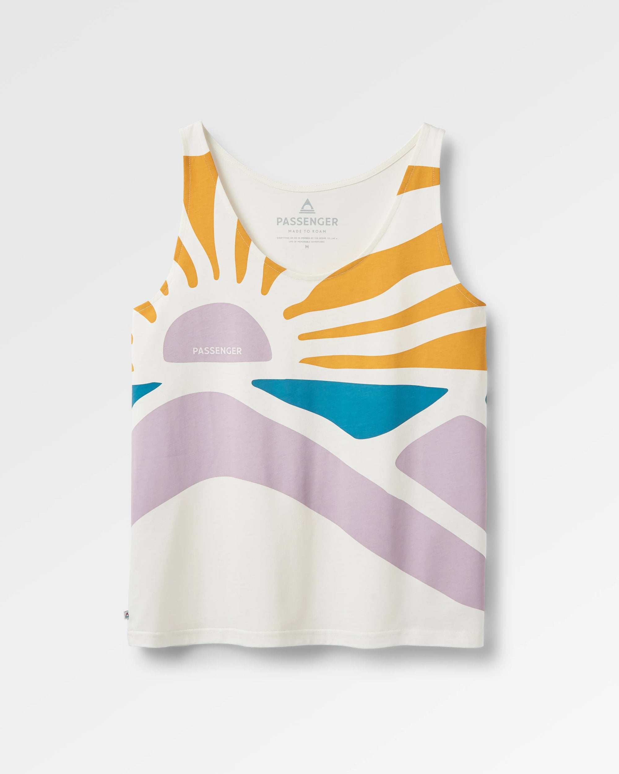 Sunsets Organic Cotton Vest - Marshmallow - Flatlay