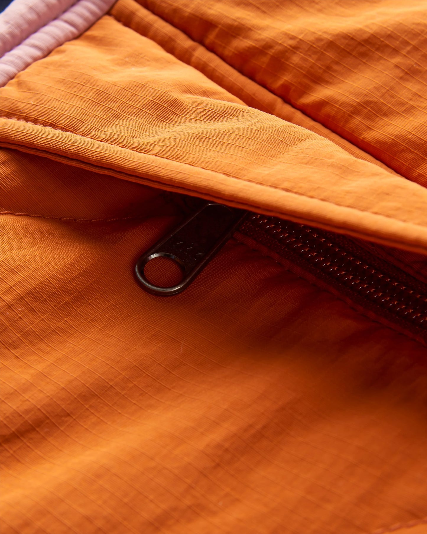 Ocean Recycled Insulated Jacket - Dark Denim/Sunset Orange - Flatlay