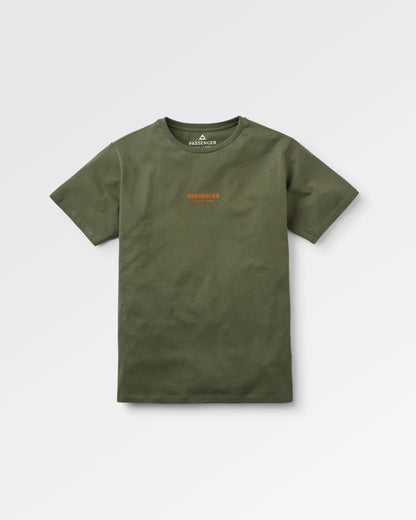 Passenger Recycled Cotton T-Shirt - Khaki - Flatlay