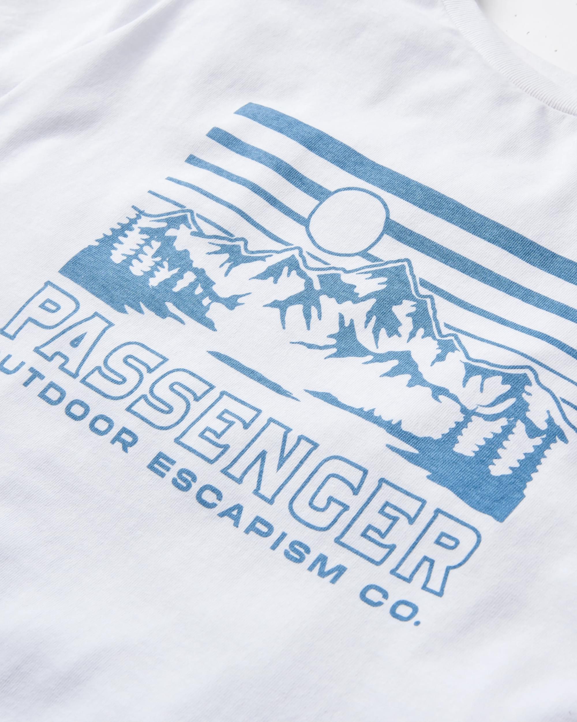 Alp Recycled Cotton T-Shirt - White - Flatlay