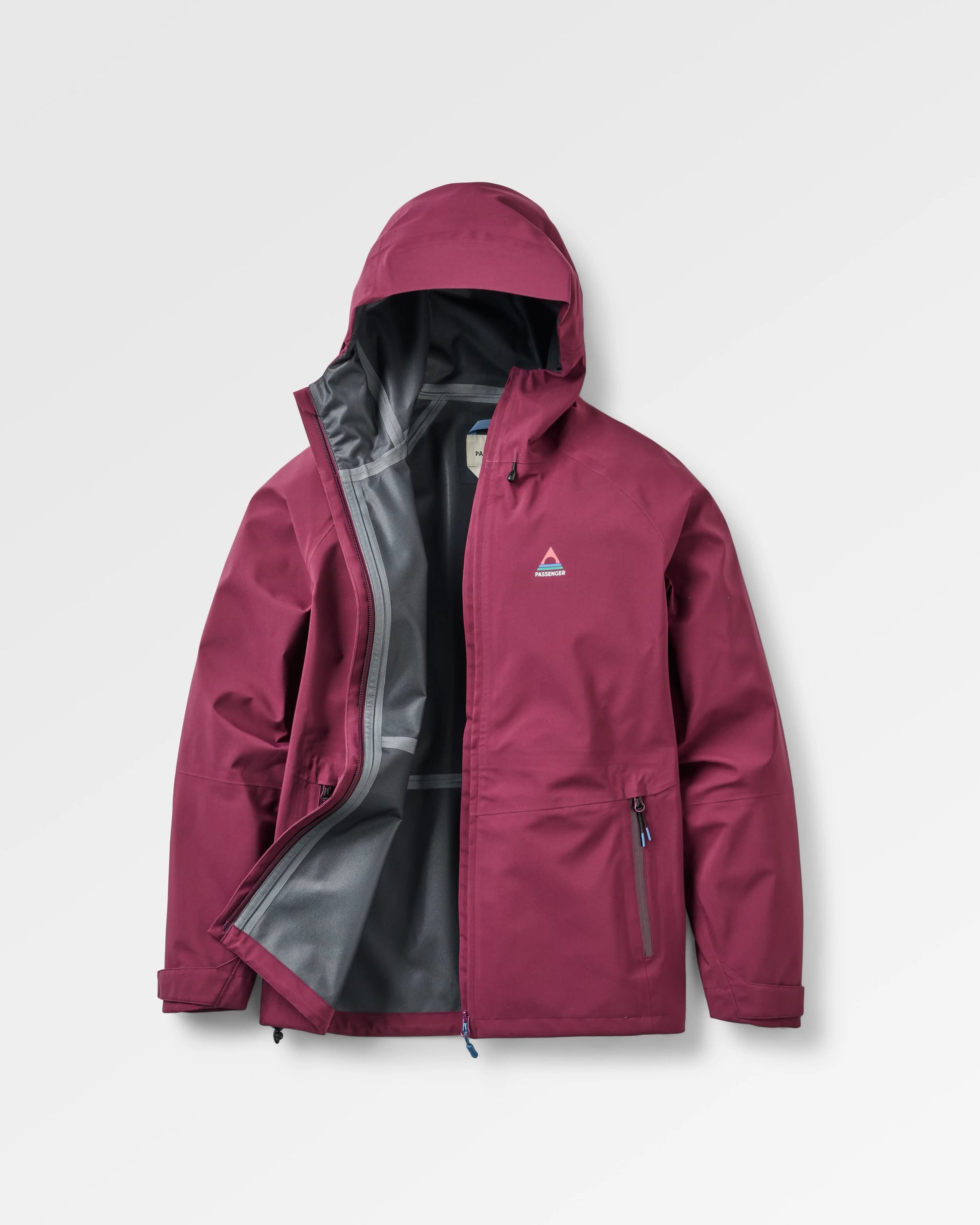 Five Element Recycled Waterproof Jacket - Fig - Flatlay
