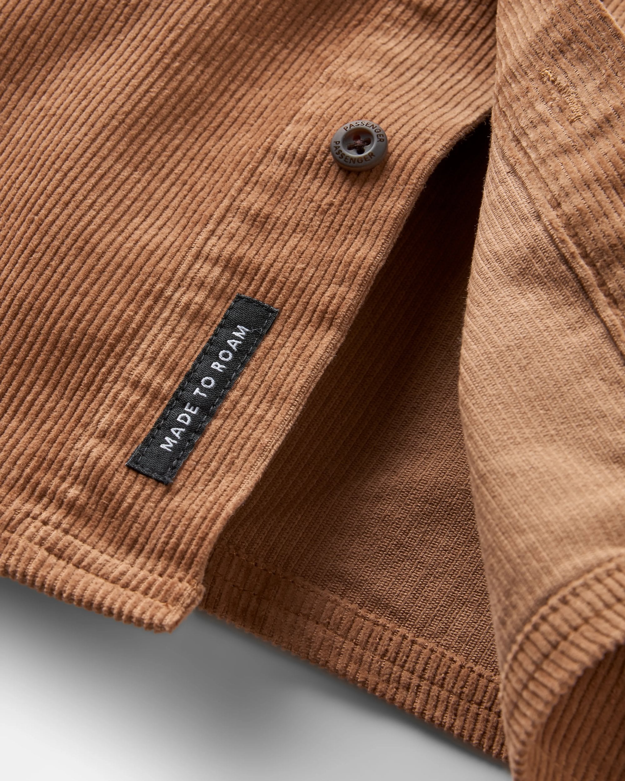 Backcountry Short Sleeve Cord Shirt - Toffee - Flatlay