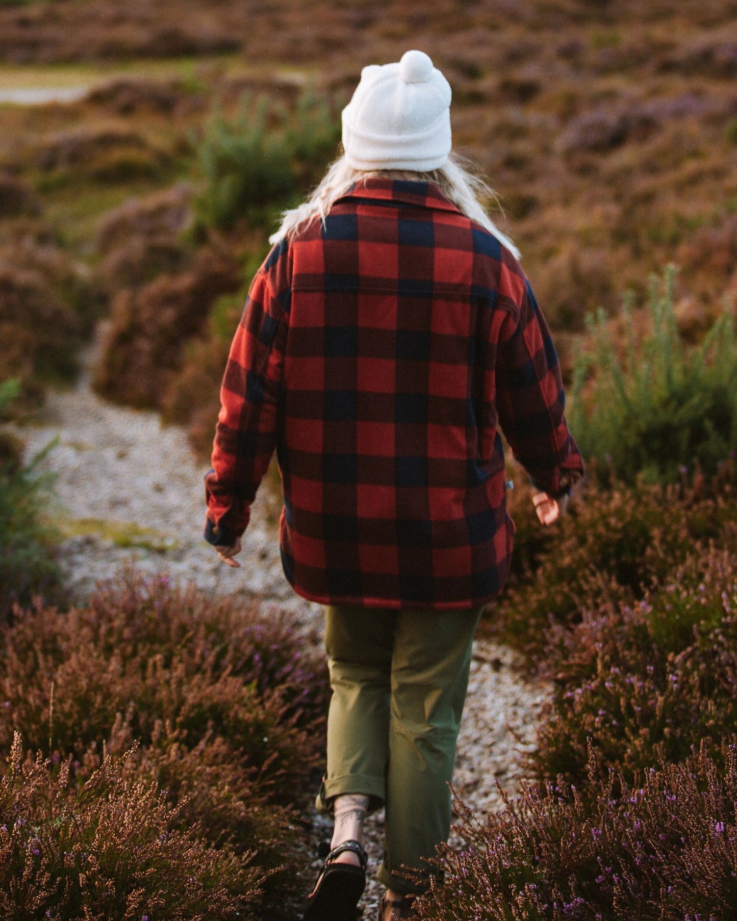 Orion Recycled Sherpa-Lined Polar Fleece Shirt - Red Ochre Buffalo