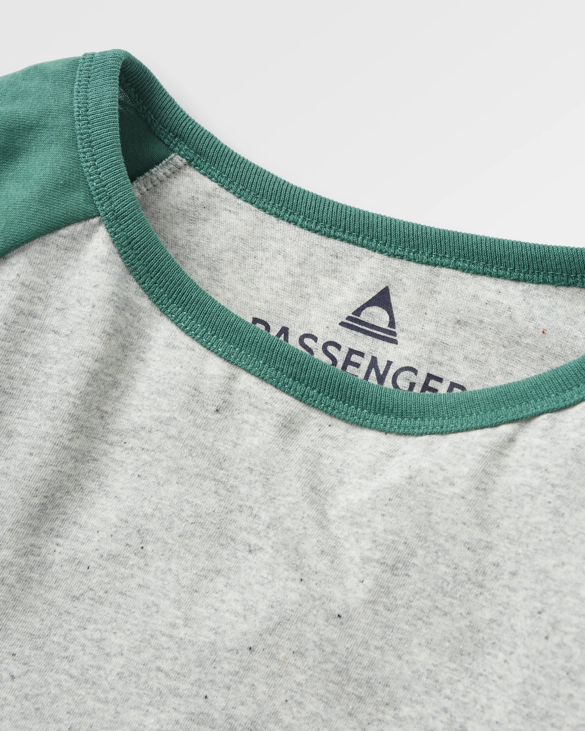 Made To Roam Recycled LS T-Shirt - Grey Marl - Flatlay