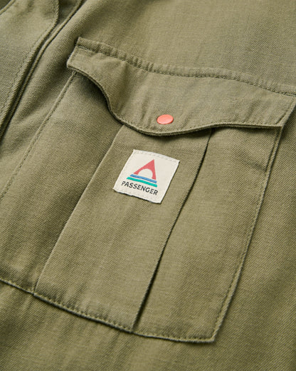 Hydrilla LS Shirt Dress - Dusty Olive - Flatlay