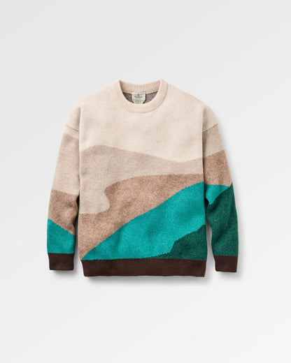 Scenic Recycled Knitted Jumper - Scenic Oat - Flatlay