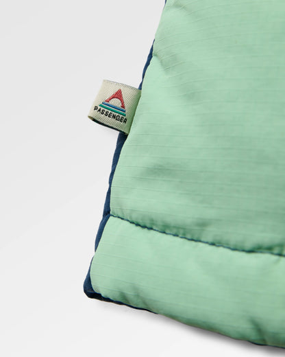 Ocean Recycled Insulated Anorak - Dark Denim/ Dusty Olive - Flatlay