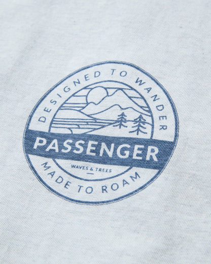Odyssey Recycled Cotton T-Shirt - Ice Blue - Flatlay