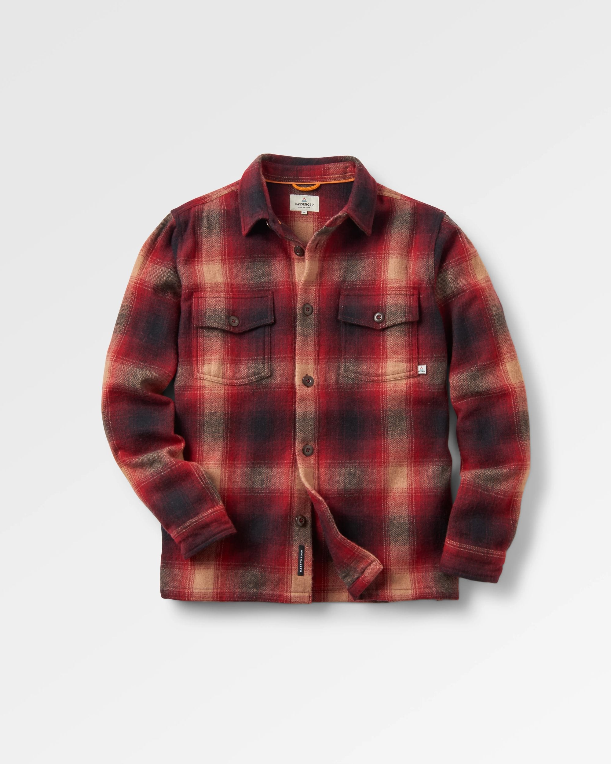 Barren Overshirt - Wine - Flatlay