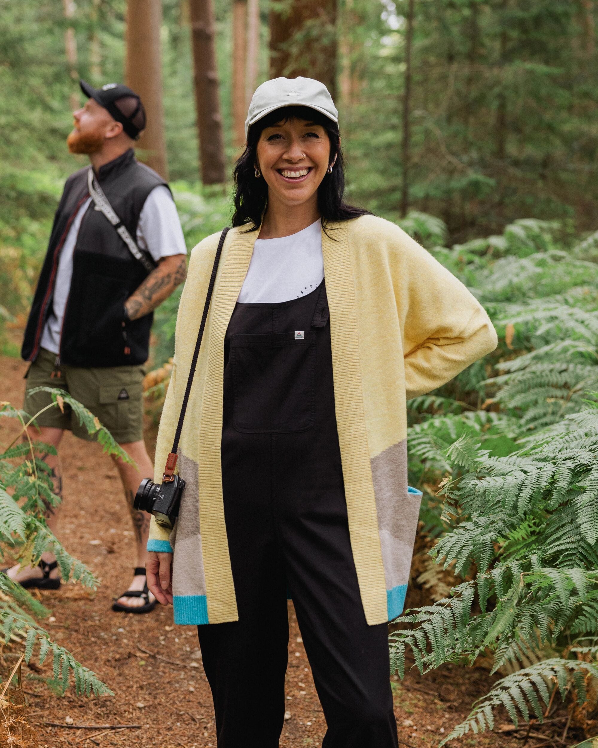 Scenic 'Light' Long Knitted Cardigan - Scenic Yellow - Lifestyle
