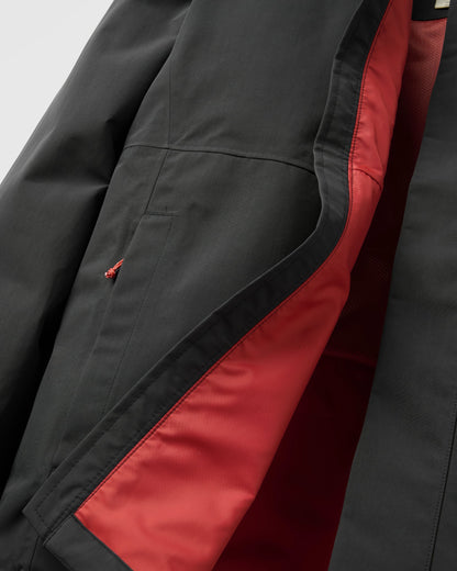 Overland Waterproof Jacket - Black - Flatlay