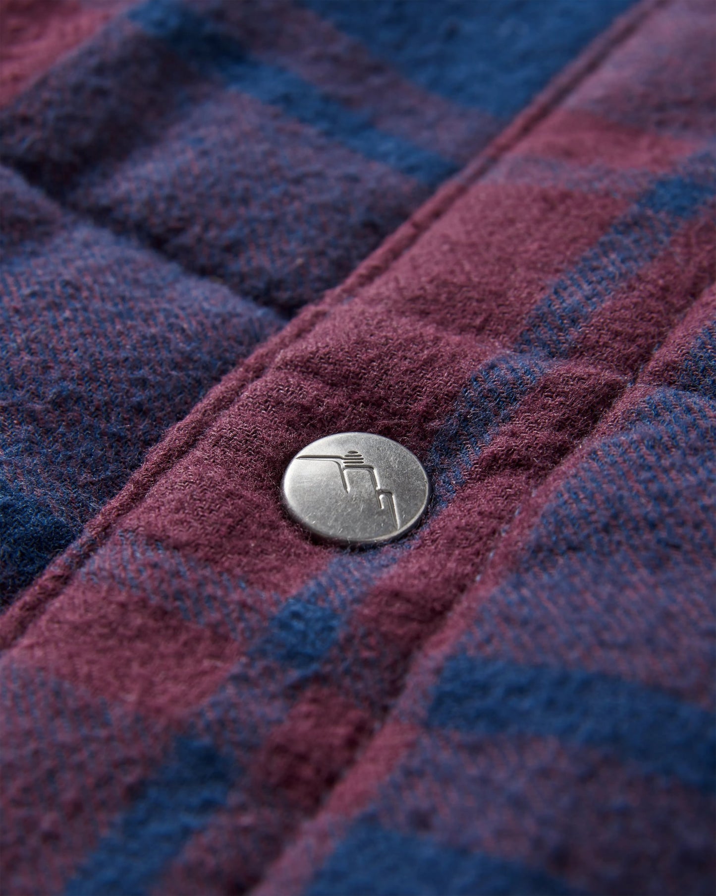 Taranaki Quilted Overshirt - Deep Plum/Deep Navy Check