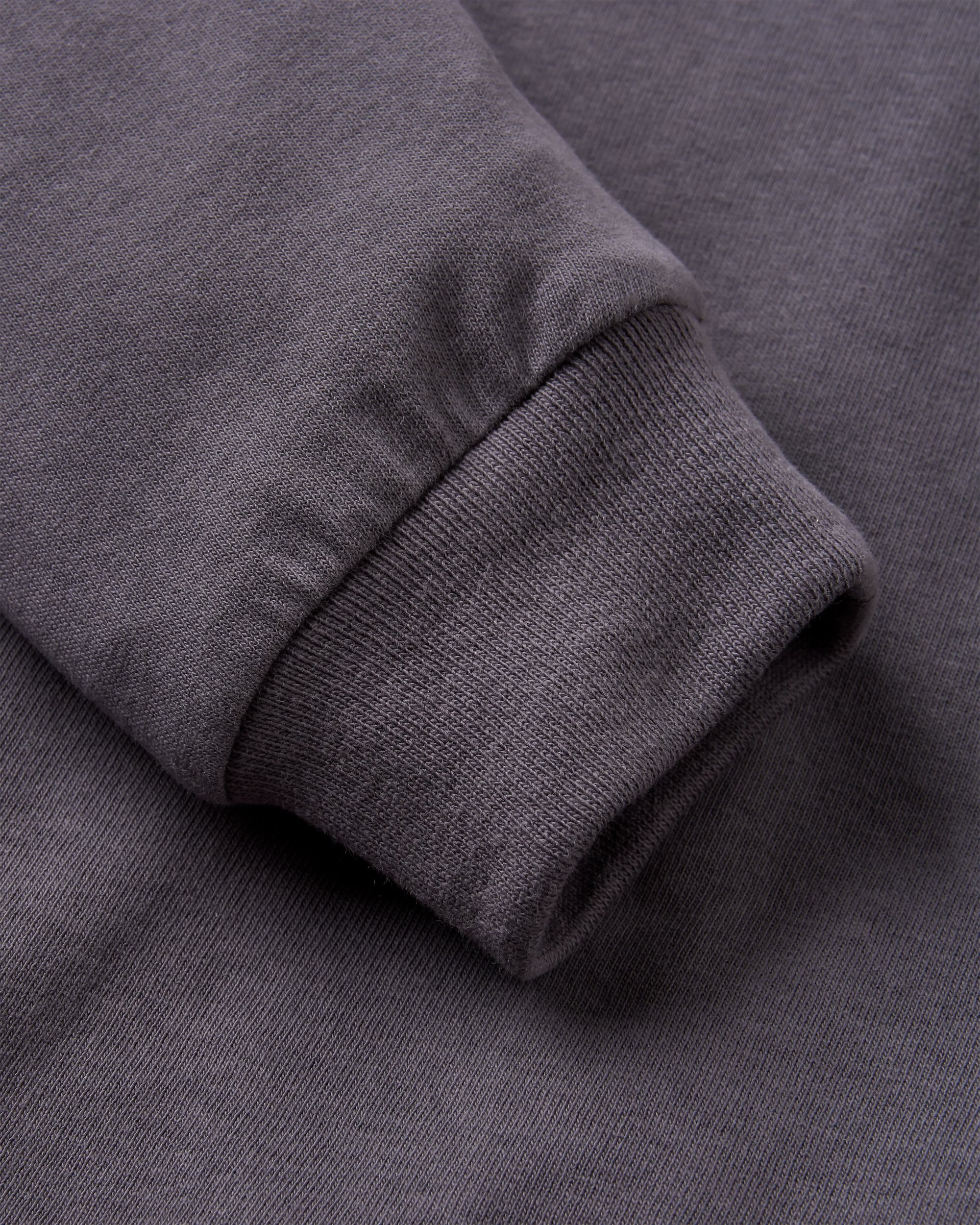 Waves & Trees Recycled LS T-Shirt - Charcoal - Flatlay