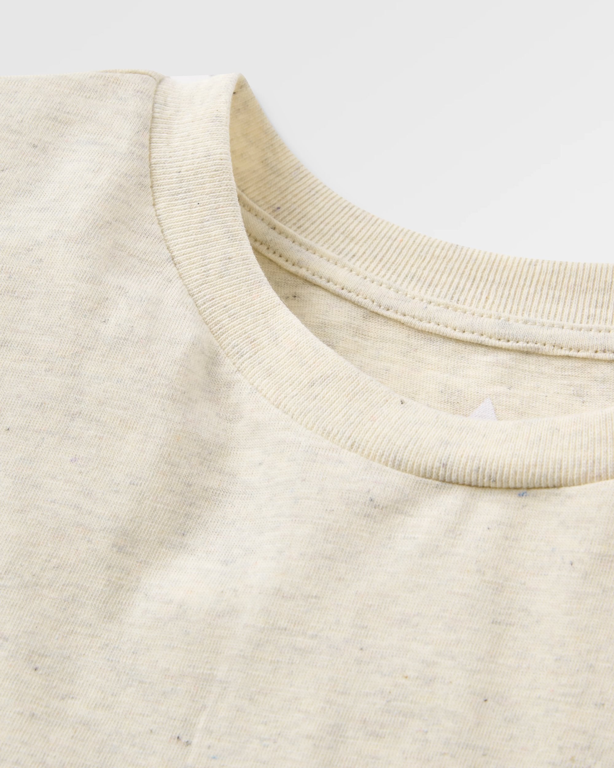 Golden Hour Recycled Cotton Oversized T-Shirt - Milky Marl - Flatlay