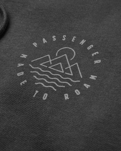 Escapism Recycled Cotton Hoodie - Black - Flatlay