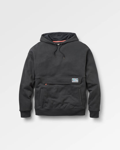 Wildedge Recycled Cotton Hoodie - Black - Flatlay