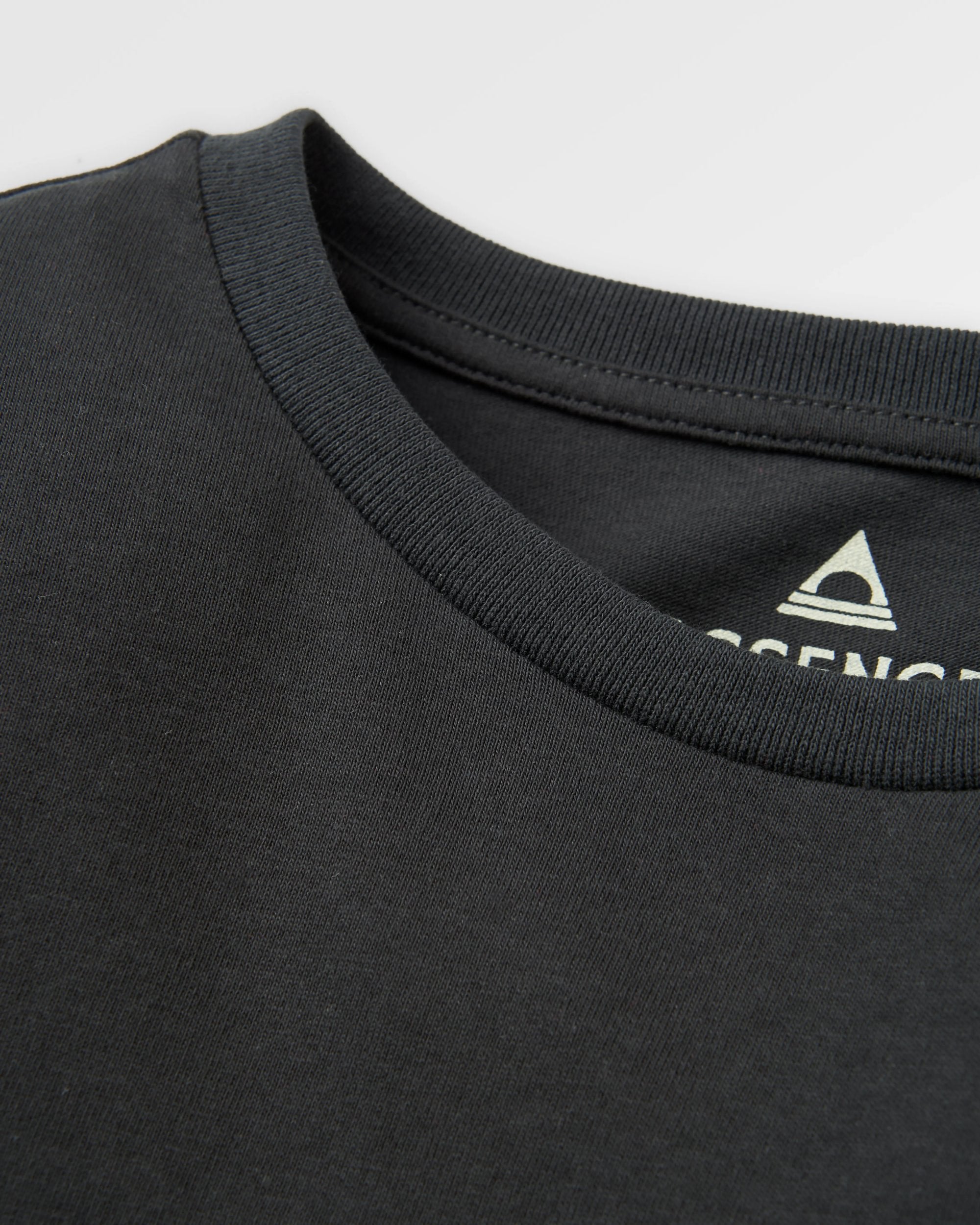 Penida Recycled Cotton LS T-Shirt - Black - Flatlay