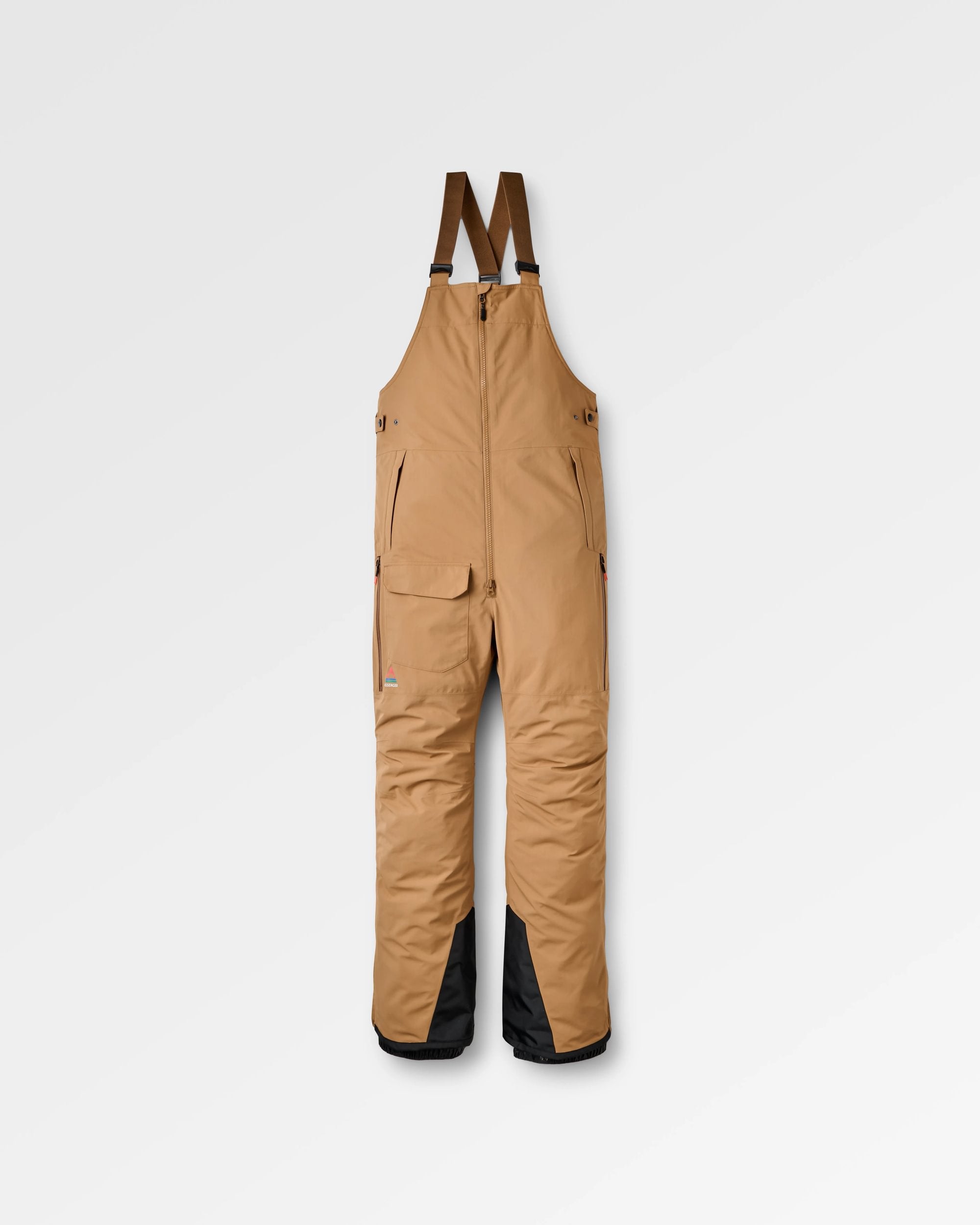 Snowscape Men's Recycled Bibpant - Toffee - Flatlay