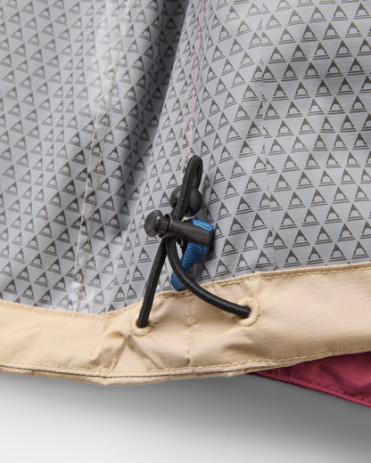 Trailscape Women's Waterproof Jacket - Maroon/Stone - Flatlay