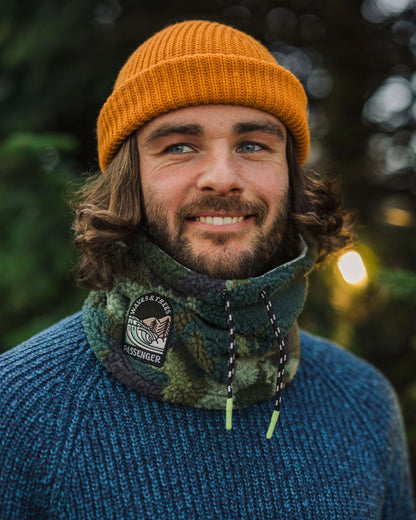 Male_Mulled Recycled Sherpa Fleece Snood - Alpine Camo Khaki